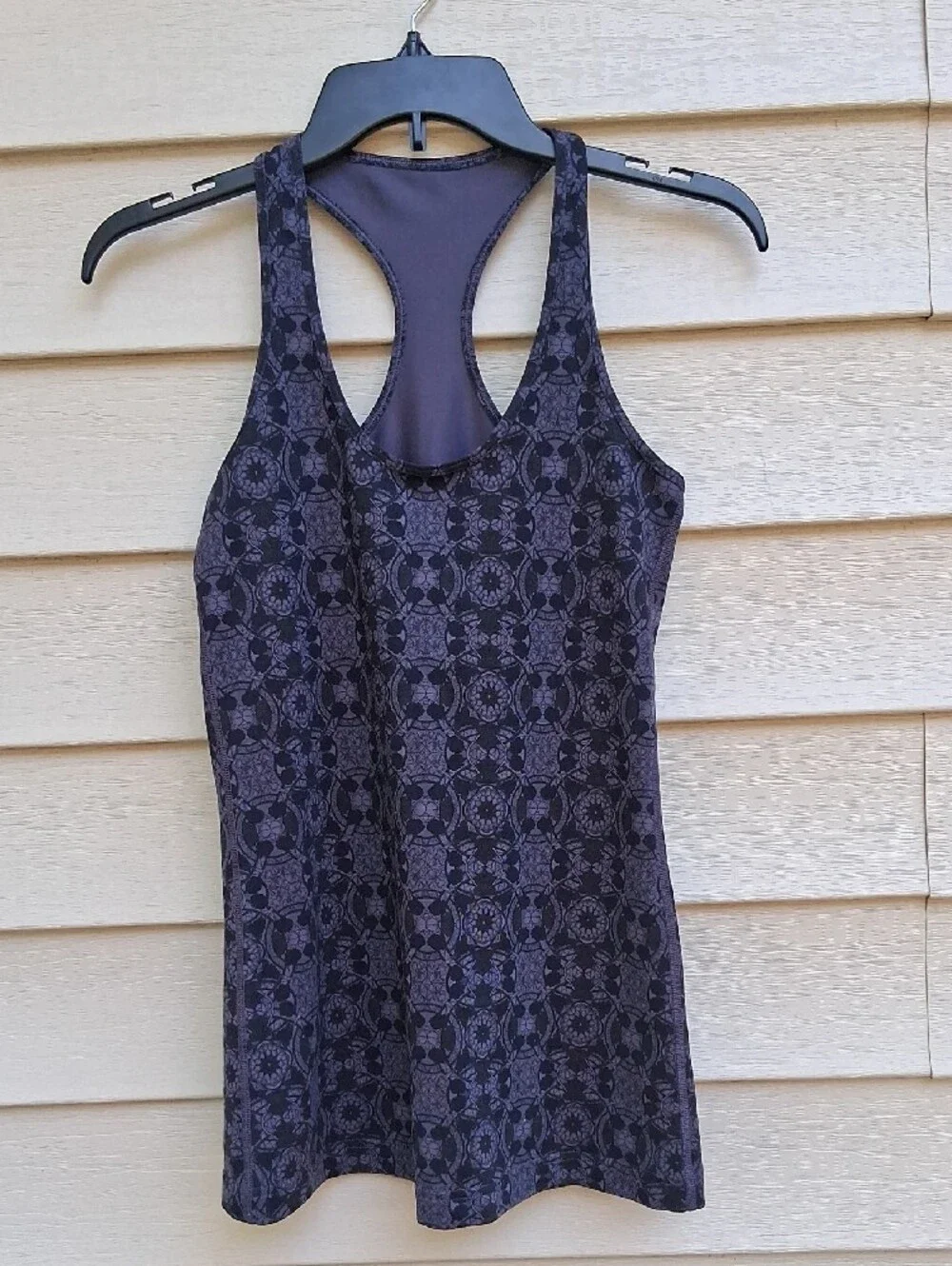 lululemon athletica Charcoal‎ Patterned Racerback Tank
